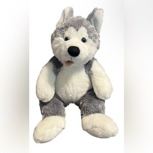 Animal Land Plush Hand Stuffed Toy Husky Dog